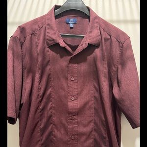 Men’s “George Brand” Polyester Button-Down Shirt (XXL)